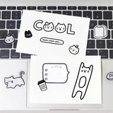 BGM YURUKU IKO-YO Mixed Flake Seal - Cute Meow - Default Title by Techo Treats Stationery