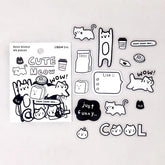 BGM YURUKU IKO-YO Mixed Flake Seal - Cute Meow - Default Title by Techo Treats Stationery