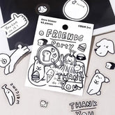 BGM YURUKU IKO-YO Mixed Flake Seal - Friends Party - Default Title by Techo Treats Stationery
