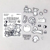 BGM YURUKU IKO-YO Mixed Flake Seal - Friends Party - Default Title by Techo Treats Stationery