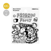 BGM YURUKU IKO-YO Mixed Flake Seal - Friends Party - Default Title by Techo Treats Stationery