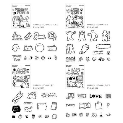 BGM YURUKU IKO-YO Mixed Flake Seal - Life Goods - Default Title by Techo Treats Stationery