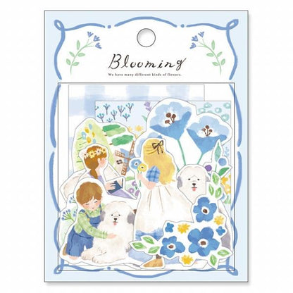 Blooming Flake Sticker - Blue - Techo Treats