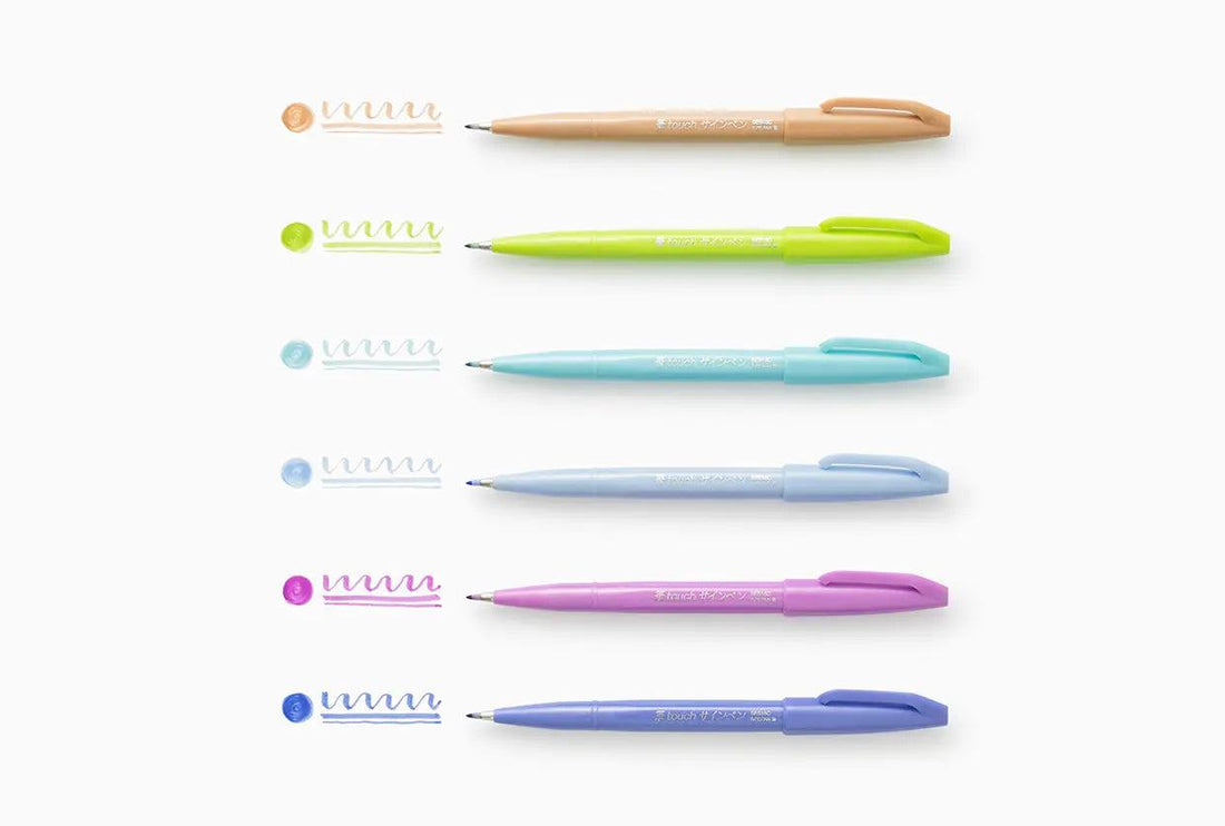 Brush Touch Sign Pen (Water-based) - Series 2 (6 colors) - Techo Treats