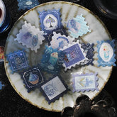 Cafe A La Mode Post Office Foil-stamped Flake Seal - Blue - Techo Treats