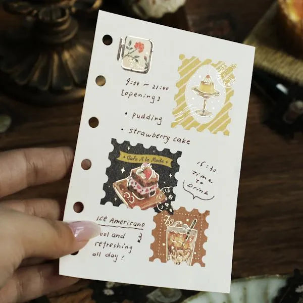 Cafe A La Mode Post Office Foil-stamped Flake Seal - Brown - Techo Treats