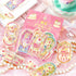 Cafe A La Mode Stained Glass Foil-stamped Clear Sticker - Red - Techo Treats