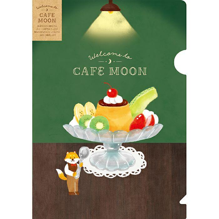 Cafe Moon A5 Clear Folder - Pudding - Techo Treats