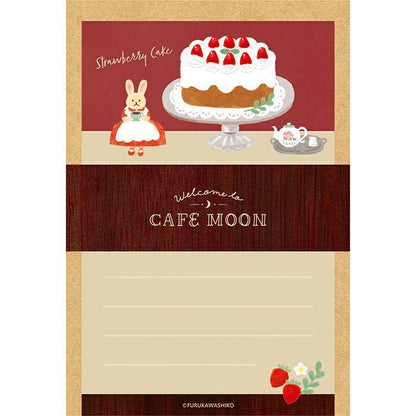 Cafe Moon Mini Letter Set - Cake - Furukawa Shiko - Default Title by Techo Treats Stationery
