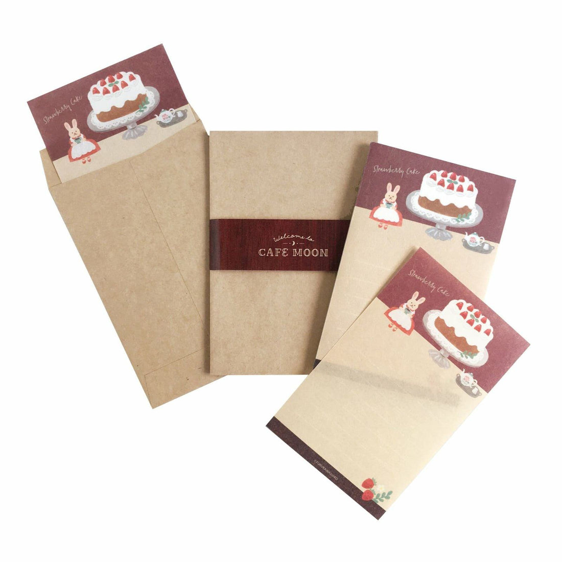 Cafe Moon Mini Letter Set - Cake - Furukawa Shiko - Default Title by Techo Treats Stationery