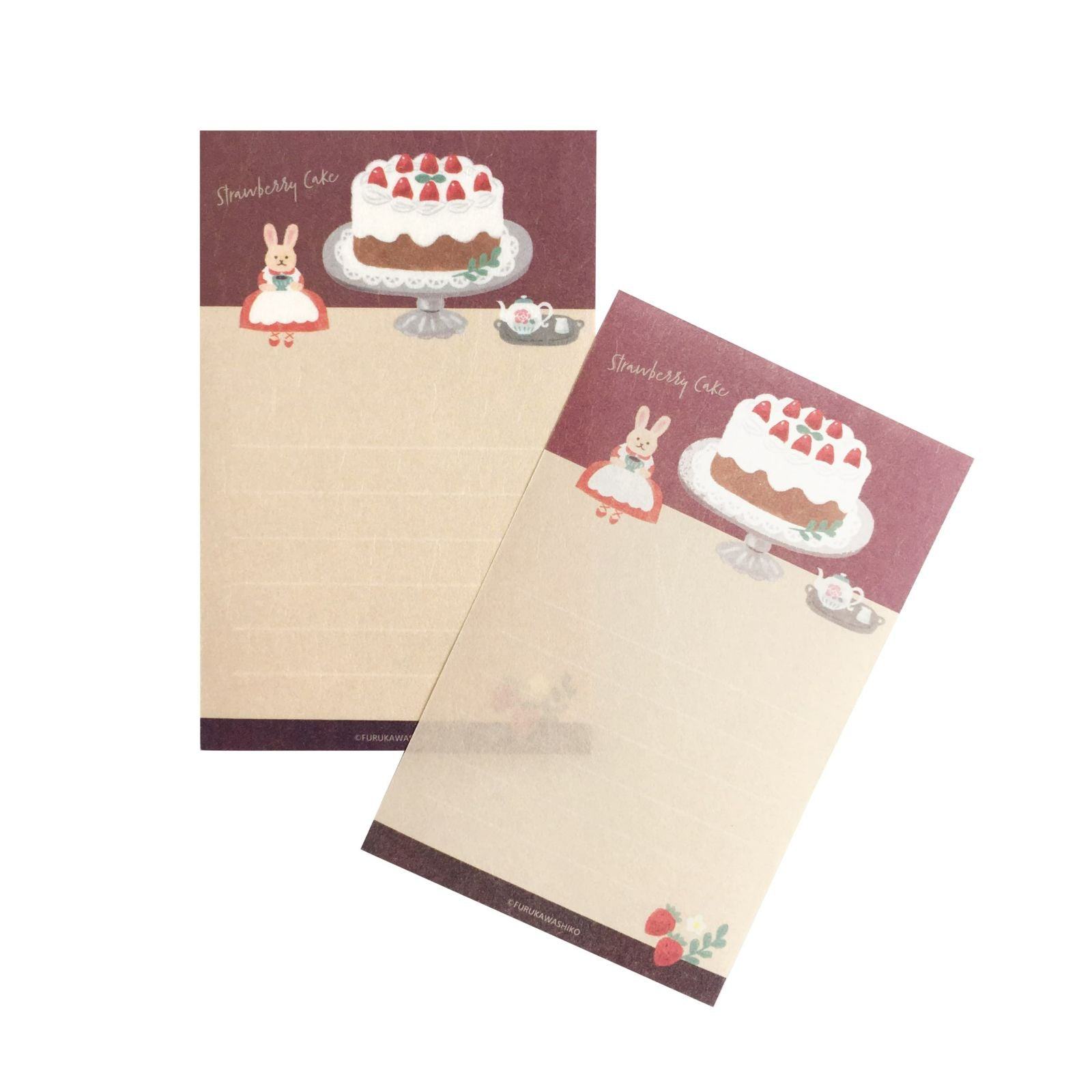 Cafe Moon Mini Letter Set - Cake - Furukawa Shiko - Default Title by Techo Treats Stationery