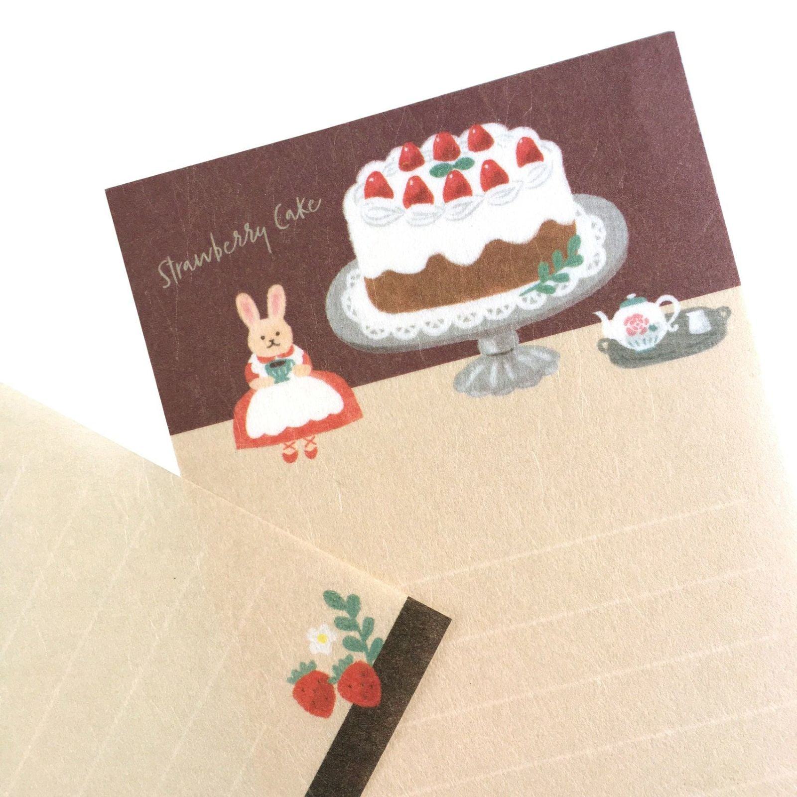 Cafe Moon Mini Letter Set - Cake - Furukawa Shiko - Default Title by Techo Treats Stationery