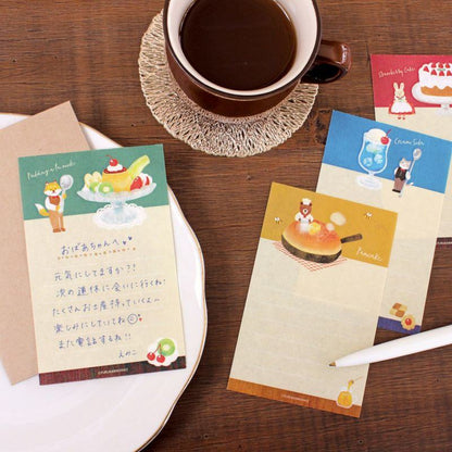 Cafe Moon Mini Letter Set - Cake - Furukawa Shiko - Default Title by Techo Treats Stationery