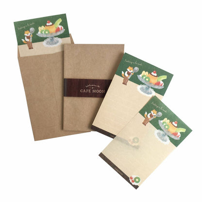 Cafe Moon Mini Letter Set - Pudding - Furukawa Shiko - Default Title by Techo Treats Stationery
