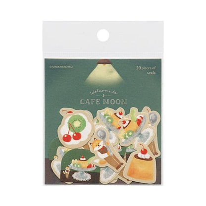 Cafe Moon Washi Flake Stickers - Pudding - Furukawa Shiko - Default Title by Techo Treats Stationery