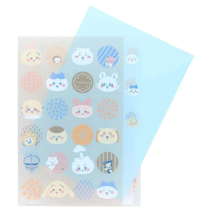 Chiikawa A4 Die-cut 5-Pocket Clear File - Okao - Sun-Star Stationery - Default Title by Techo Treats Stationery
