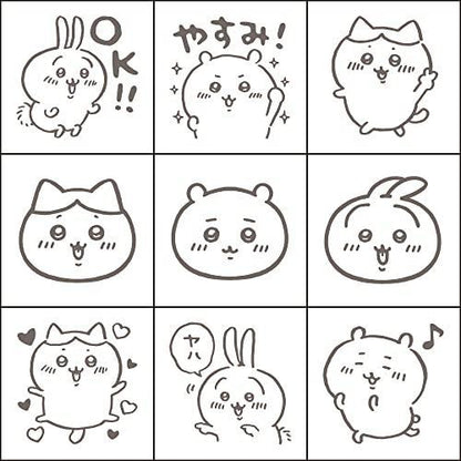 Chiikawa Check Rubber Stamp Set in Clear Case - Techo Treats