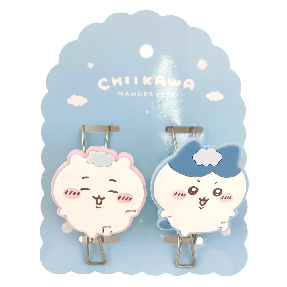 Chiikawa Hanger Clip (2 pcs) - Chiikawa &amp; Hachiware - SHOBIDO - Default Title by Techo Treats Stationery