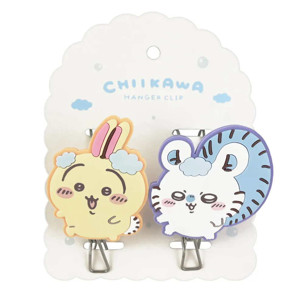 Chiikawa Hanger Clip (2 pcs) - Usagi &amp; Momonga - SHOBIDO - Default Title by Techo Treats Stationery