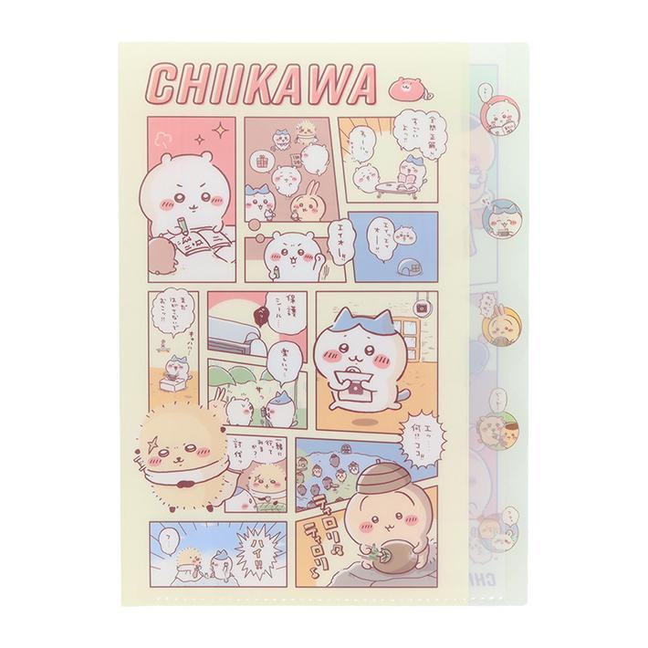 Chiikawa Vol.10 A4 Die-cut 5-Pocket Clear Folder - Comic (A) - Sun-Star Stationery - Default Title by Techo Treats Stationery