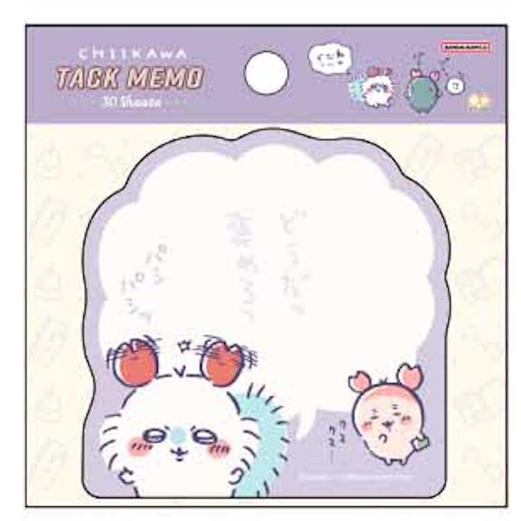 Chiikawa Vol.10 Quote Die-cut Sticky Notes (4 designs) - Sun-Star Stationery - Momonga and Kani-chan - Praise Me by Techo Treats Stationery