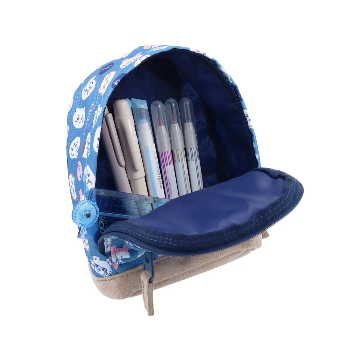Chiikawa x OUTDOOR Pen Pouch BACKPACK - Blue - Sun-Star Stationery - Default Title by Techo Treats Stationery