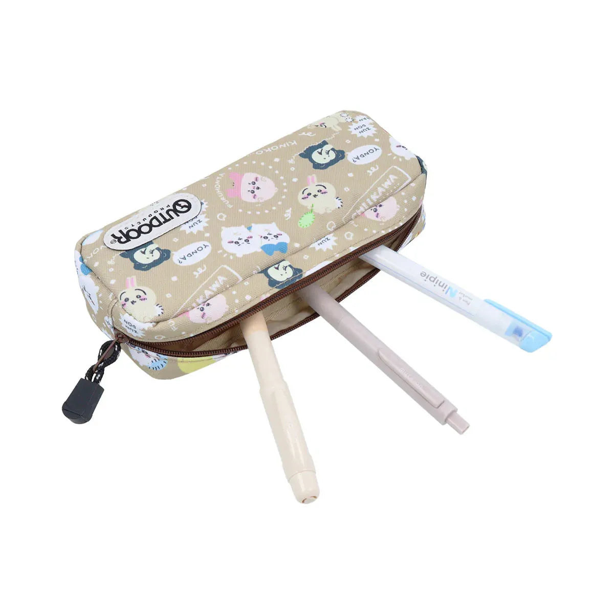 Chiikawa x OUTDOOR Pen Pouch - Beige - Sun-Star Stationery - Default Title by Techo Treats Stationery