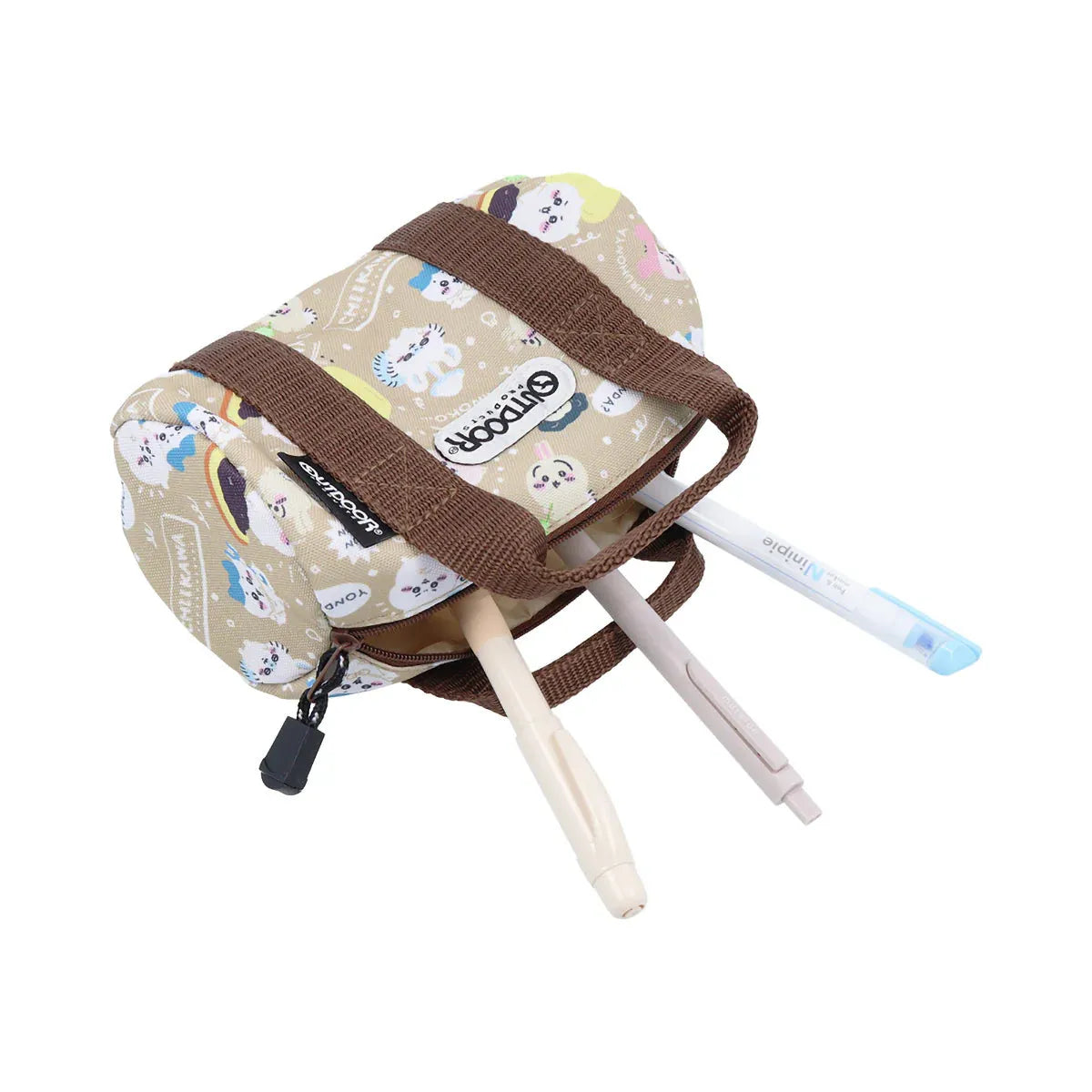 Chiikawa x OUTDOOR Pen Pouch R.BOSTON - Beige - Sun-Star Stationery - Default Title by Techo Treats Stationery