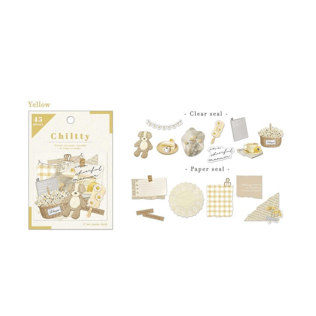 Chiltty Flake Stickers - Yellow - Techo Treats