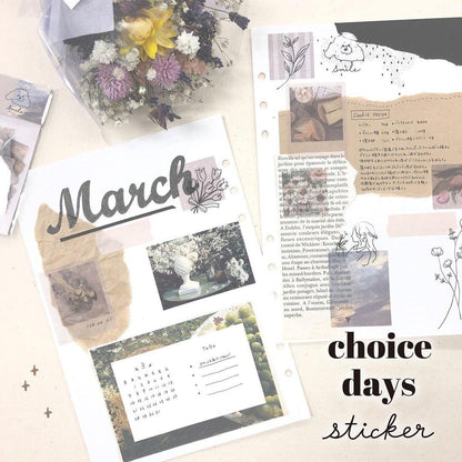 choice days Flake Stickers - Gray - Techo Treats