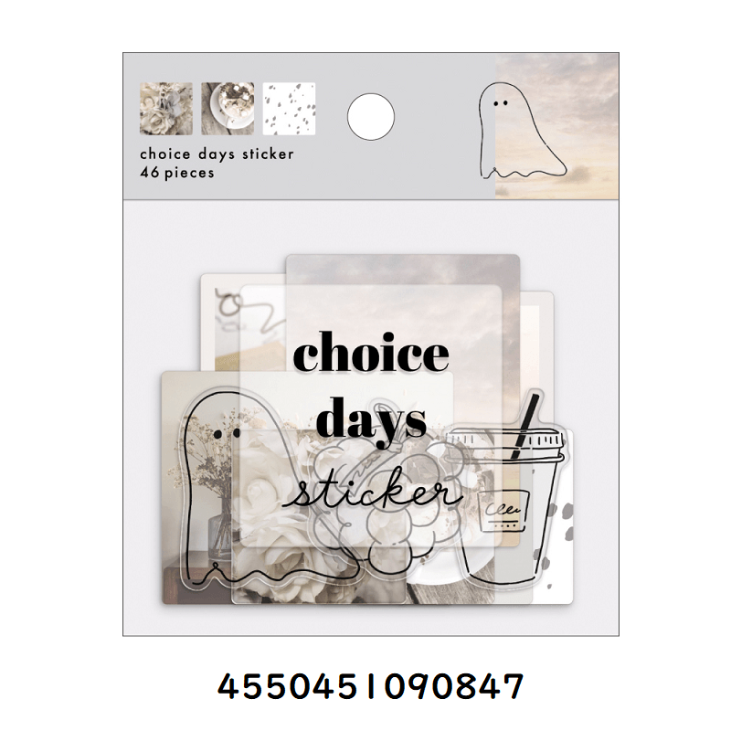 choice days Flake Stickers - Pale Gray - Techo Treats