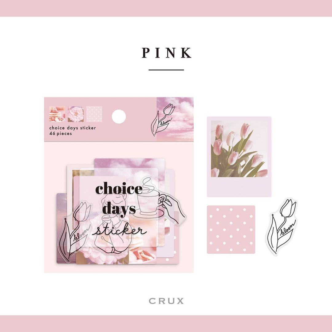 choice days Flake Stickers - Pink - Techo Treats