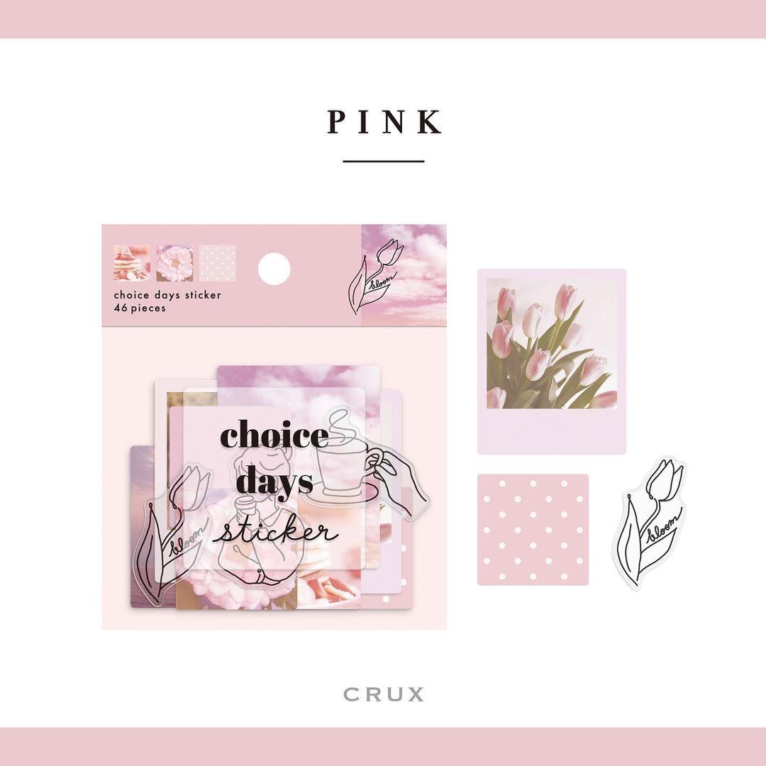 choice days Flake Stickers - Pink - Techo Treats