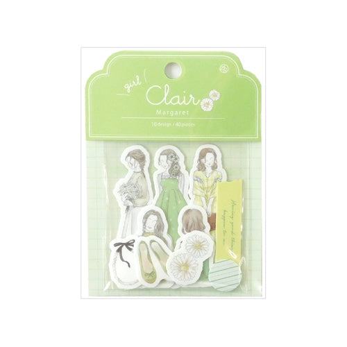 Clair Seal Girl Flake Stickers - Margaret - Techo Treats