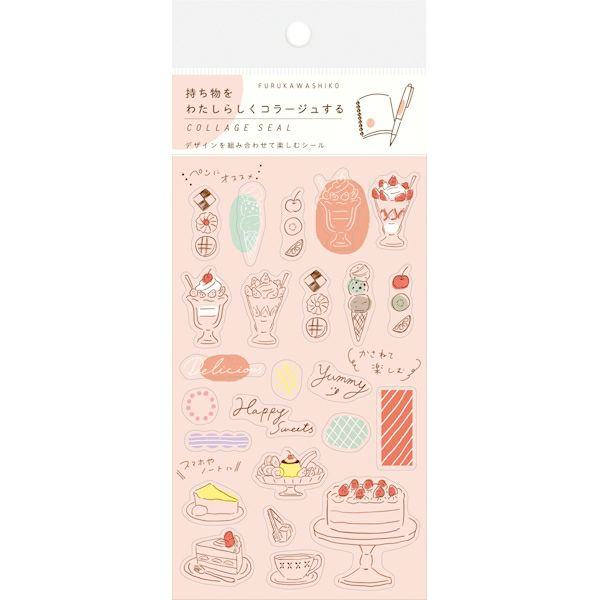 Collage Seal Clear Sticker - Dessert - Furukawa Shiko - Default Title by Techo Treats Stationery