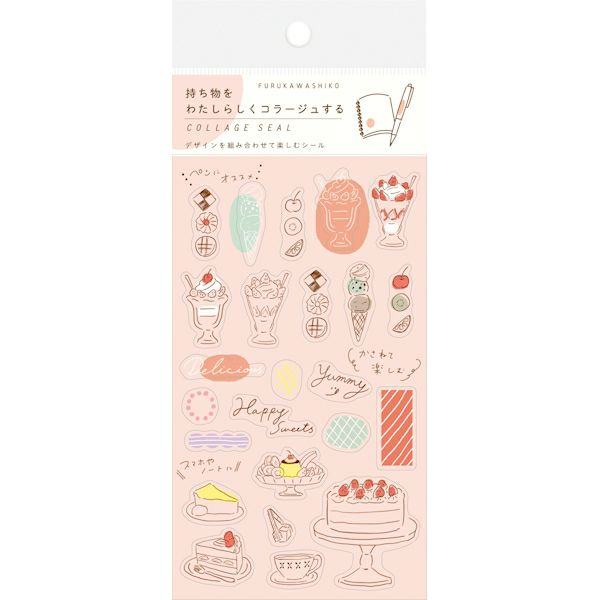 Collage Seal Clear Sticker - Dessert - Techo Treats