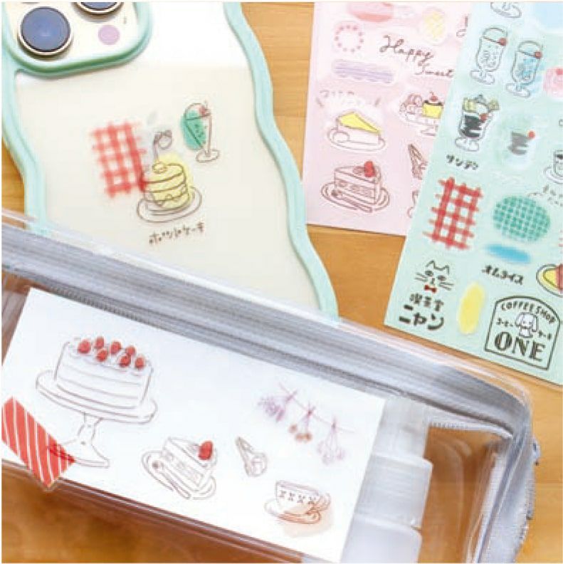Collage Seal Clear Sticker - Dessert - Techo Treats