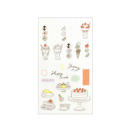 Collage Seal Clear Sticker - Dessert - Techo Treats