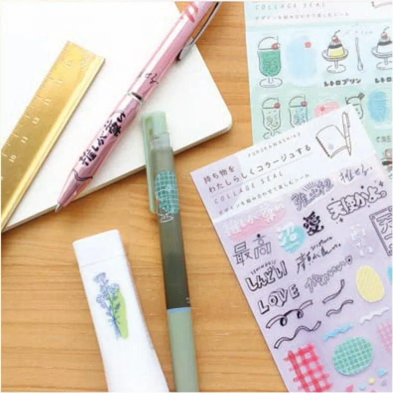 Collage Seal Clear Sticker - Dog - Furukawa Shiko - Default Title by Techo Treats Stationery
