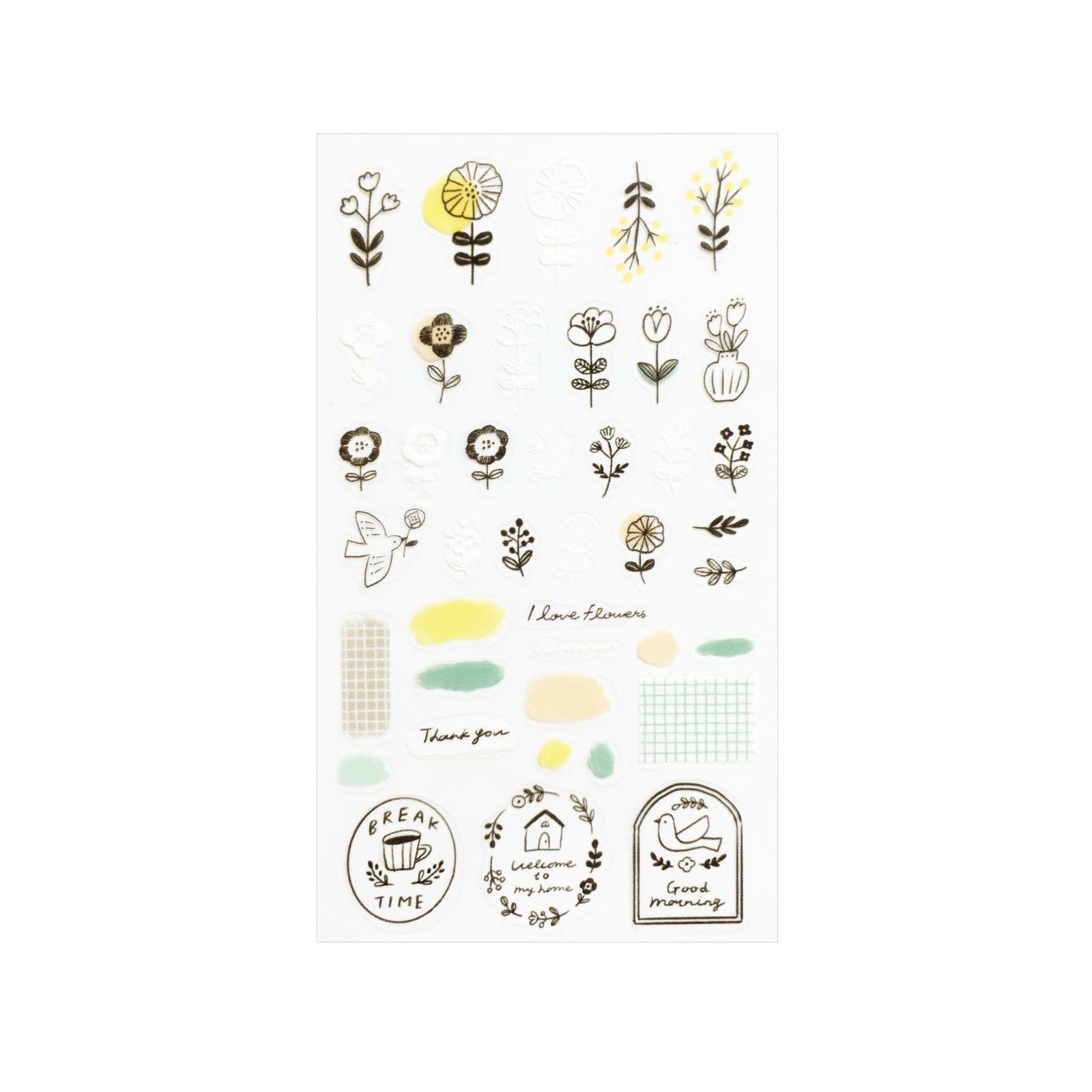 Collage Seal Clear Sticker - Nordic - Furukawa Shiko - Default Title by Techo Treats Stationery