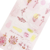 Collage Seal Clear Sticker - Pink Flower - Furukawa Shiko - Default Title by Techo Treats Stationery