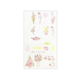 Collage Seal Clear Sticker - Pink Flower - Furukawa Shiko - Default Title by Techo Treats Stationery