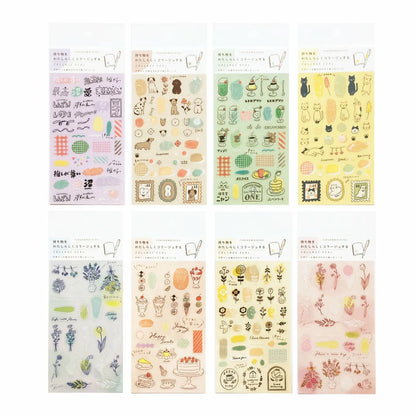 Collage Seal Clear Sticker - Retro Cafe - Furukawa Shiko - Default Title by Techo Treats Stationery