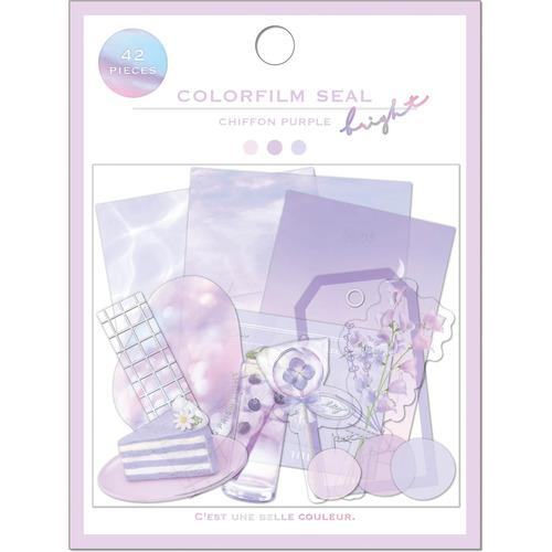 Colorfilm Seal Bright Flake Stickers - Chiffon Purple - Techo Treats