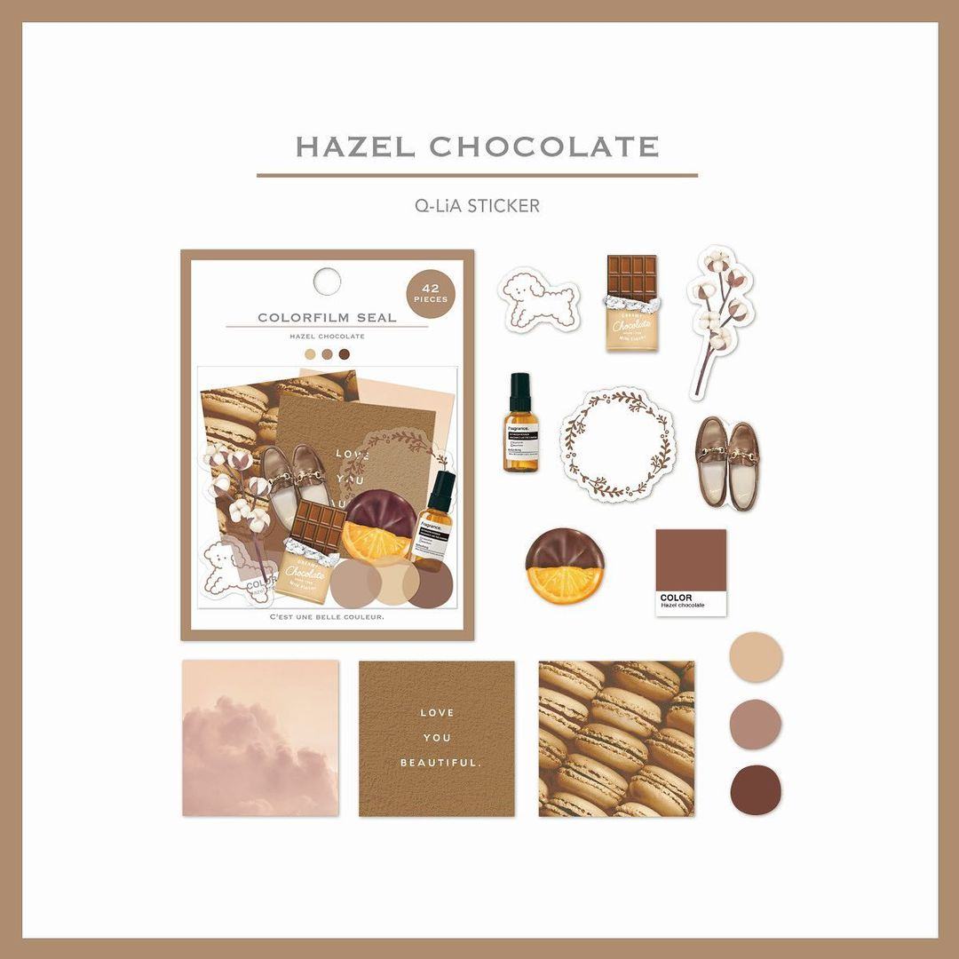 Colorfilm Seal Flake Stickers - Hazel Chocolate - Techo Treats