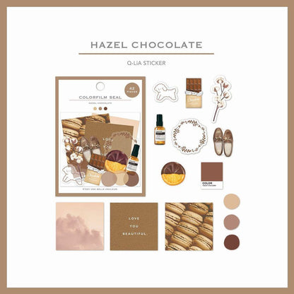 Colorfilm Seal Flake Stickers - Hazel Chocolate - Techo Treats