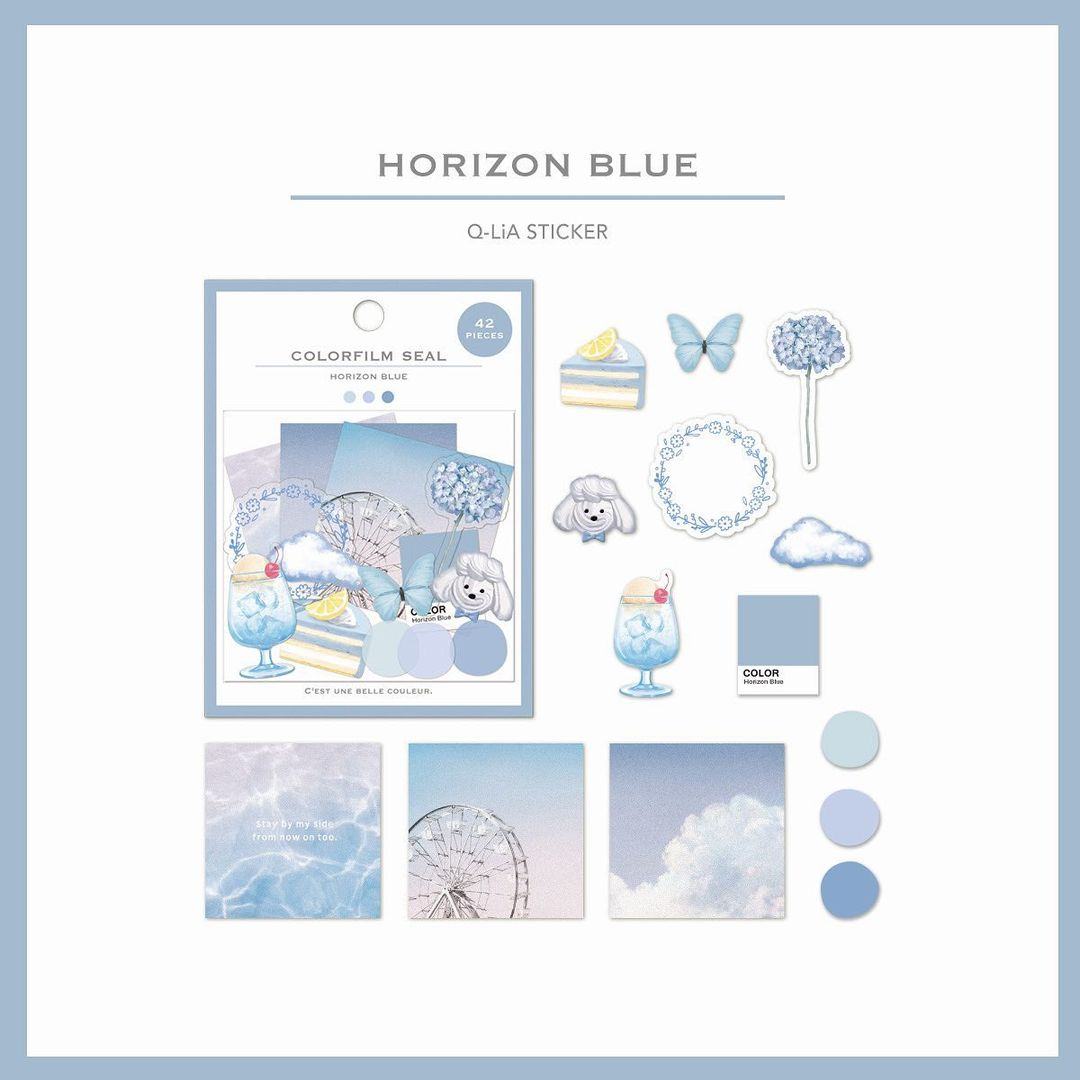 Colorfilm Seal Flake Stickers - Horizon Blue - Techo Treats