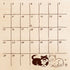 Colorful Rubber Stamp - Cats Monthly Calendar - Techo Treats