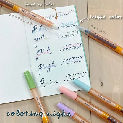 coloring night Color Reversal 0.5mm Marker 6-color Set - Epoch Chemical - Default Title by Techo Treats Stationery
