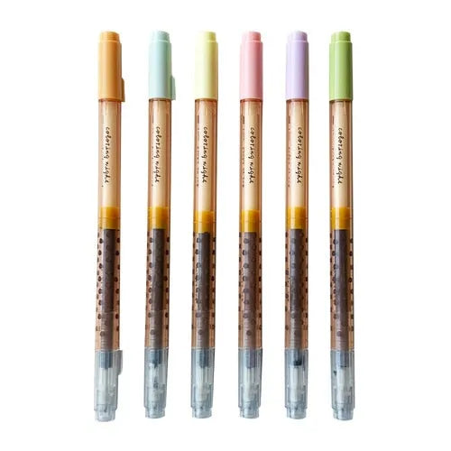 coloring night Color Reversal 0.5mm Marker (6 colors) - Epoch Chemical - Dusk Orange by Techo Treats Stationery